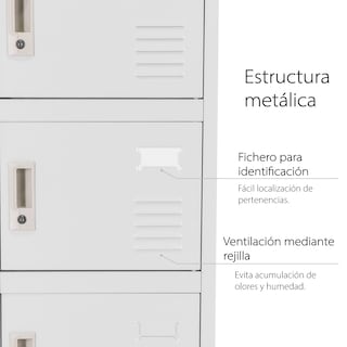 Foto 2 | Locker Metálico 6 Puertas Lcl06 Casillero Guardex Multifuncional Color Gris Claro