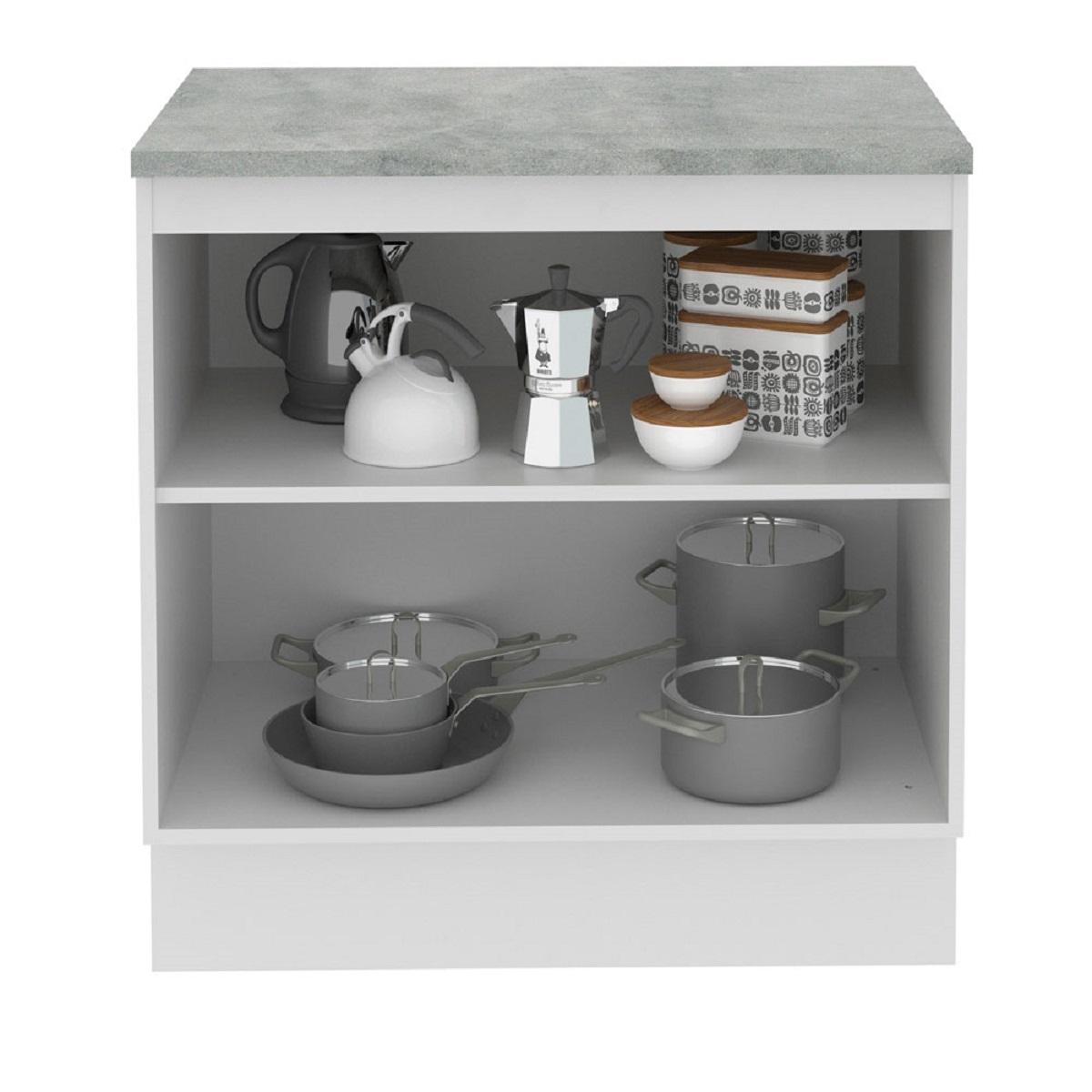 Foto 5 | Mueble De Cocina Madesa 2 Puertas - 80 Cm color Blanco