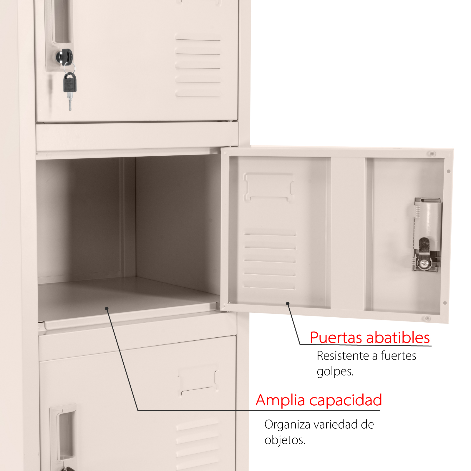 Foto 6 pulgar | Locker Casillero Guardex Bavaria Metálico 6 Puertas Beige