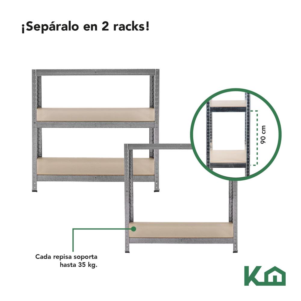 Foto 5 pulgar | Estante Anaquel Organizador 5 Repisas Rack Multiuso Metalico