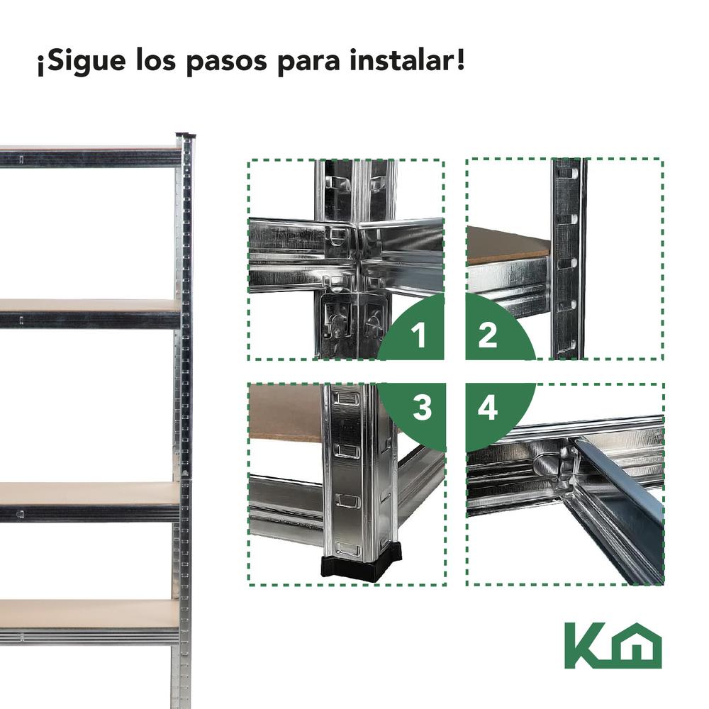 Foto 8 pulgar | Estante Anaquel Organizador 5 Repisas Rack Multiuso Metalico