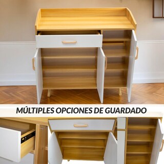 Foto 6 | Mueble Credenza Ilios Innova color Maple y Blanco Recibidor