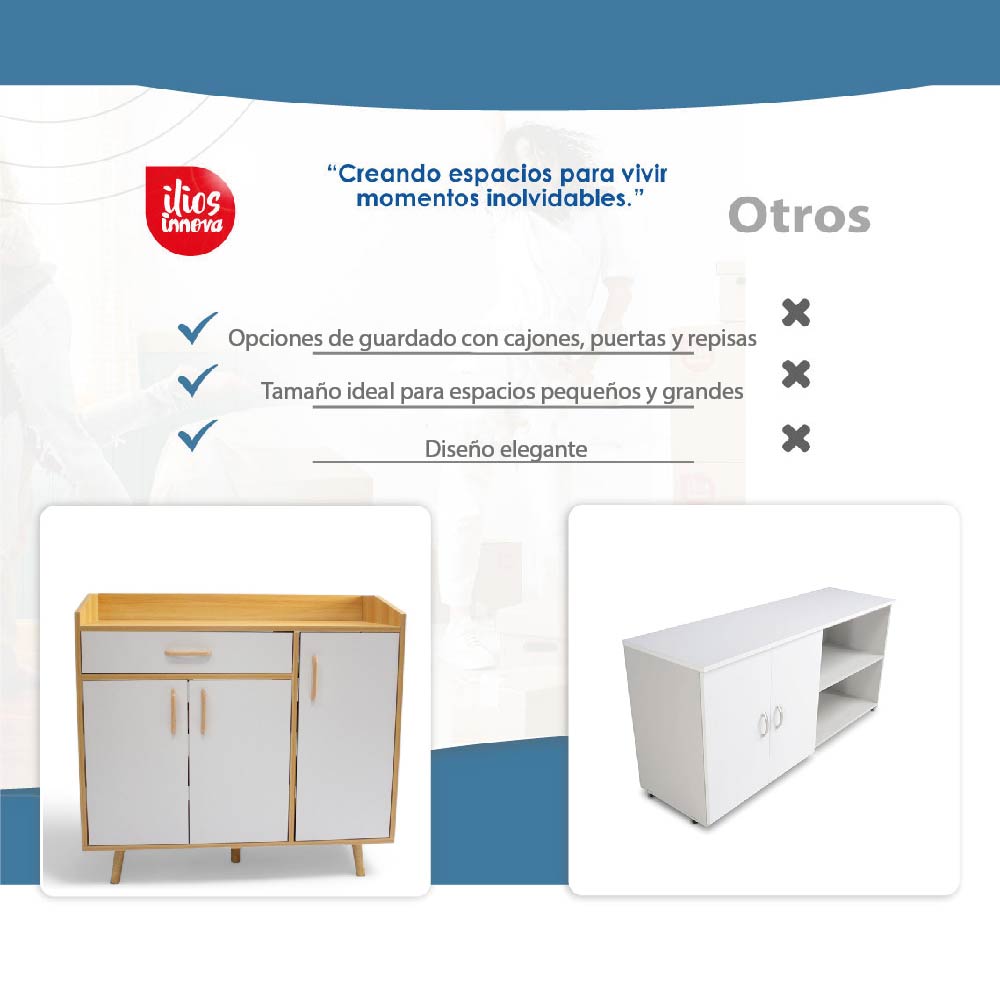 Foto 8 pulgar | Mueble Organizador Iliosinnova Blanco