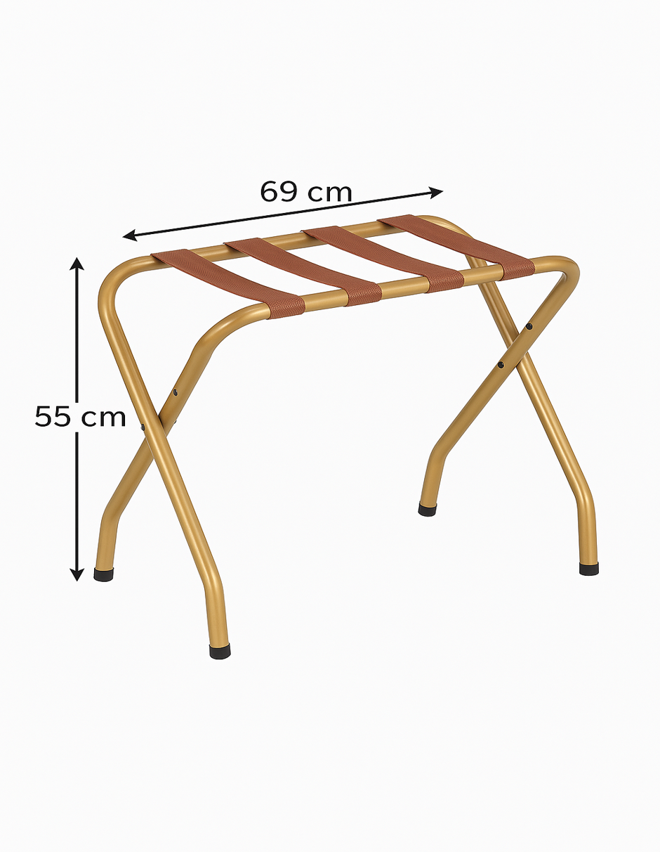 Foto 5 | Set De 2 Portaequipajes Songmics Con Estructura De Acero, Color Dorado