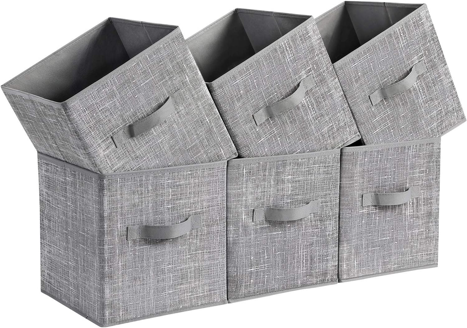 Foto 2 pulgar | Juego De Cubos De Almacenamiento Songmics, 6 Cubos, Gris, No Tejidos