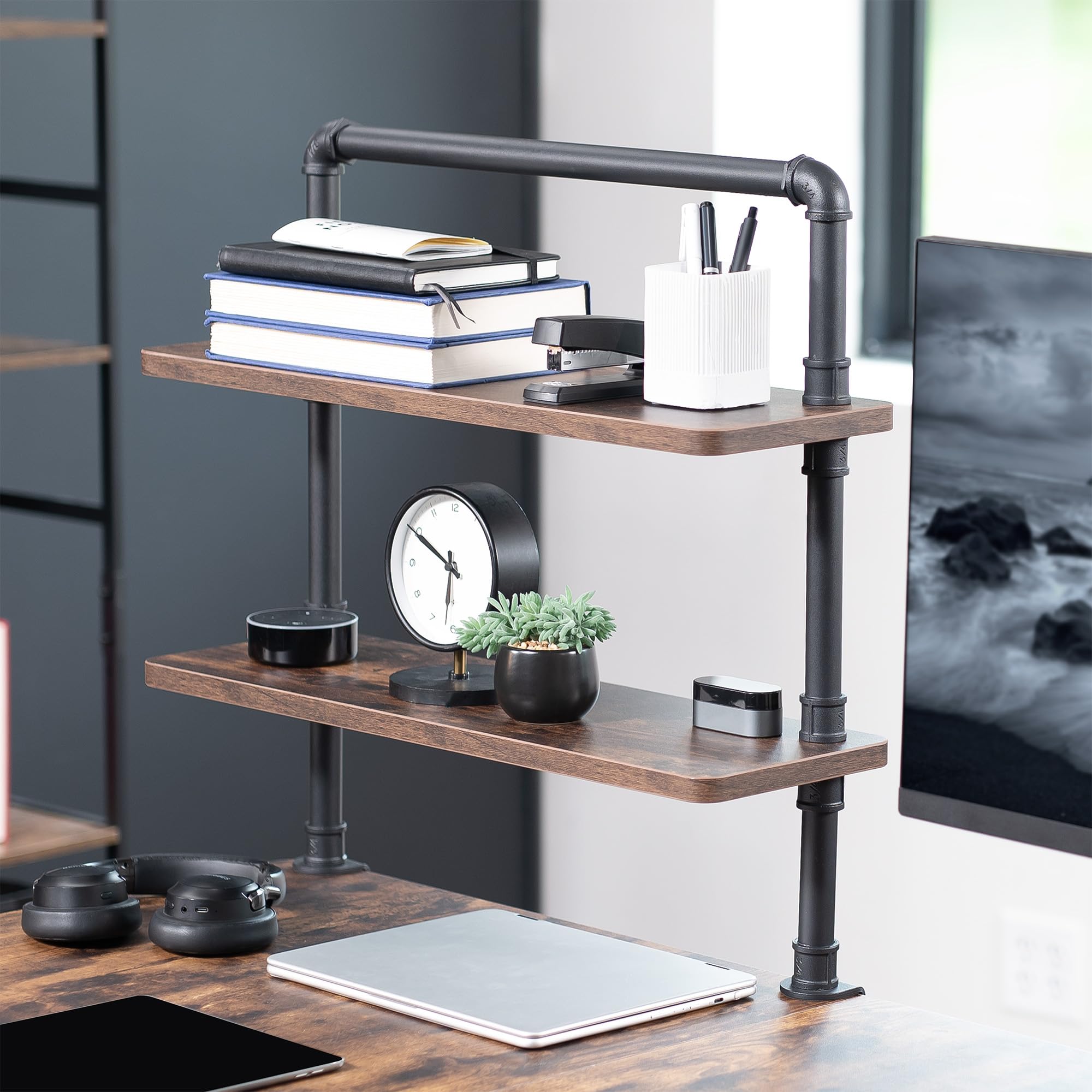 Foto 2 | Estantería De Sobremesa Vivo Clamp-on Premium Industrial Pipe De 60 Cm - Venta Internacional.