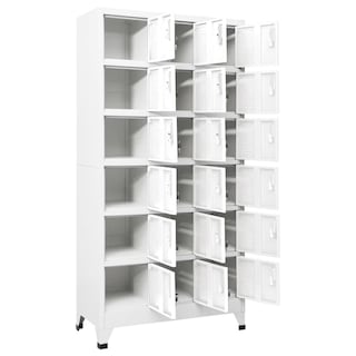 Foto 3 | Armario Vidaxl De Metal Con 18 Compartimentos, 90 X 40 X 180 Cm - Venta Internacional.