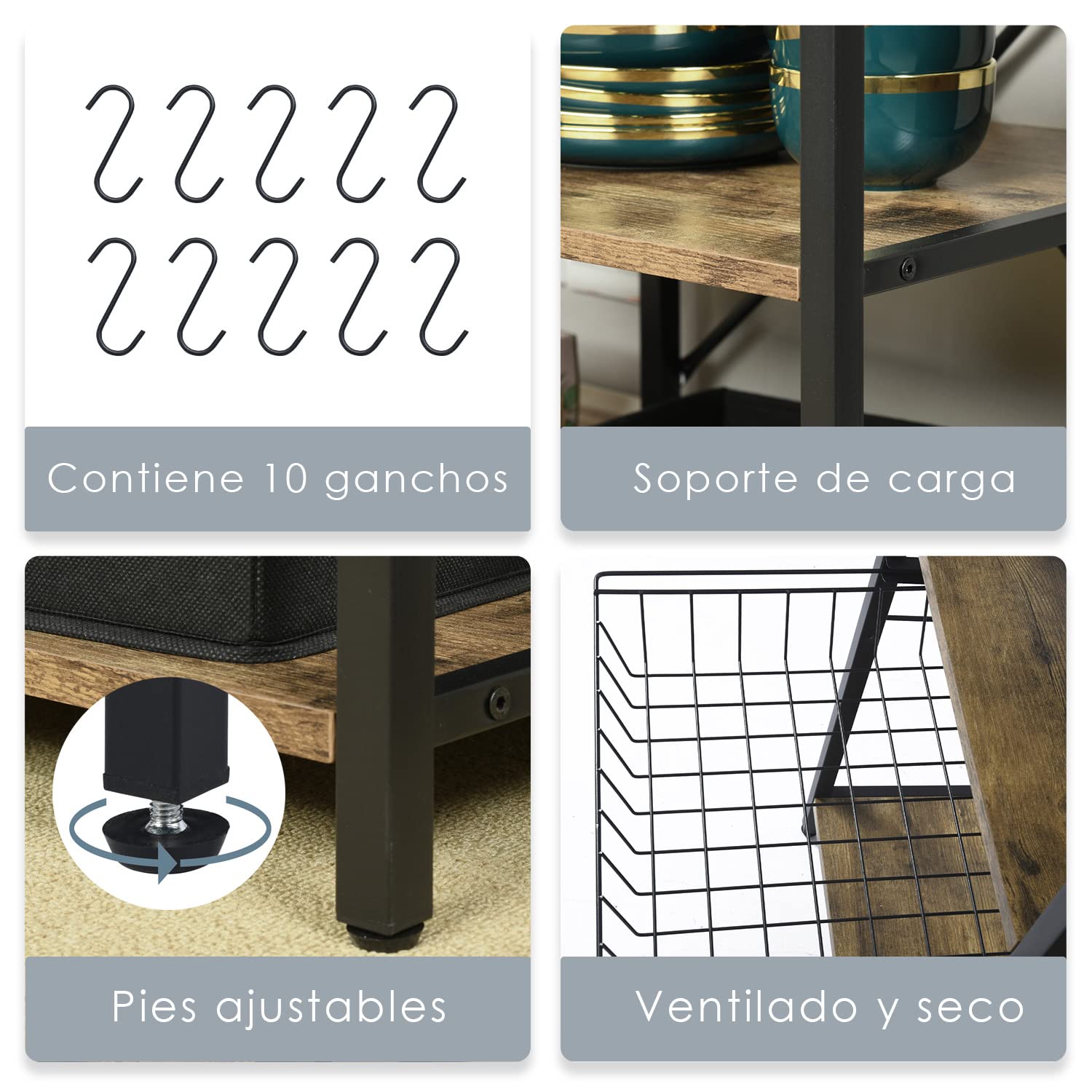 Foto 6 pulgar | Mueble Organizador Furniturer Café