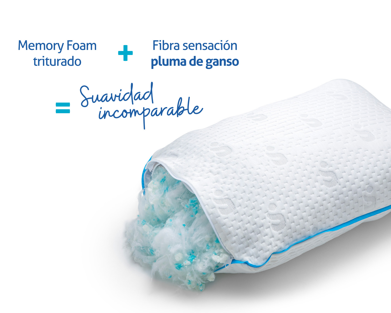 Foto 4 pulgar | Almohada Sensei Memory Foam Triturado Serenity 2 Piezas