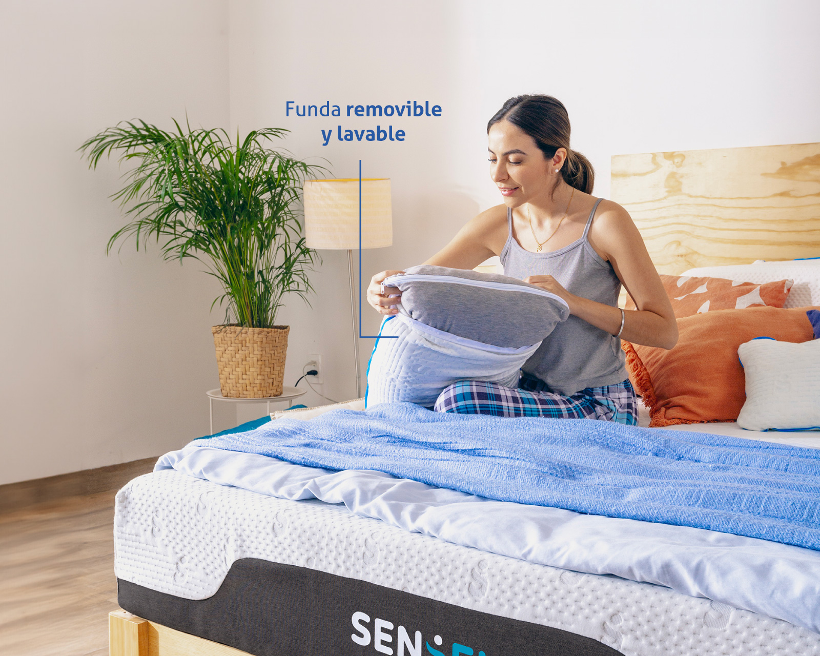 Foto 7 pulgar | Almohada Sensei Memory Foam Triturado Serenity