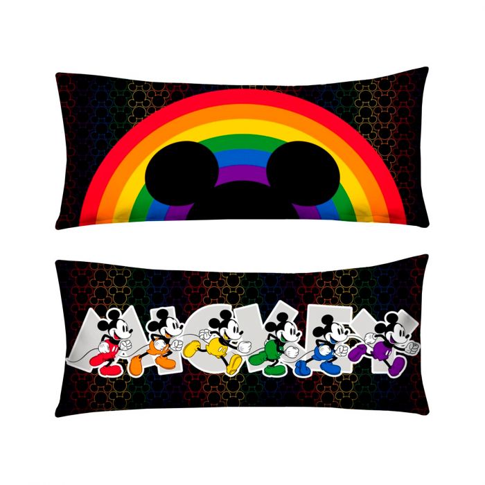 Foto 2 pulgar | Almohada Súper Jumbo Mickey Rainbow Pride Black