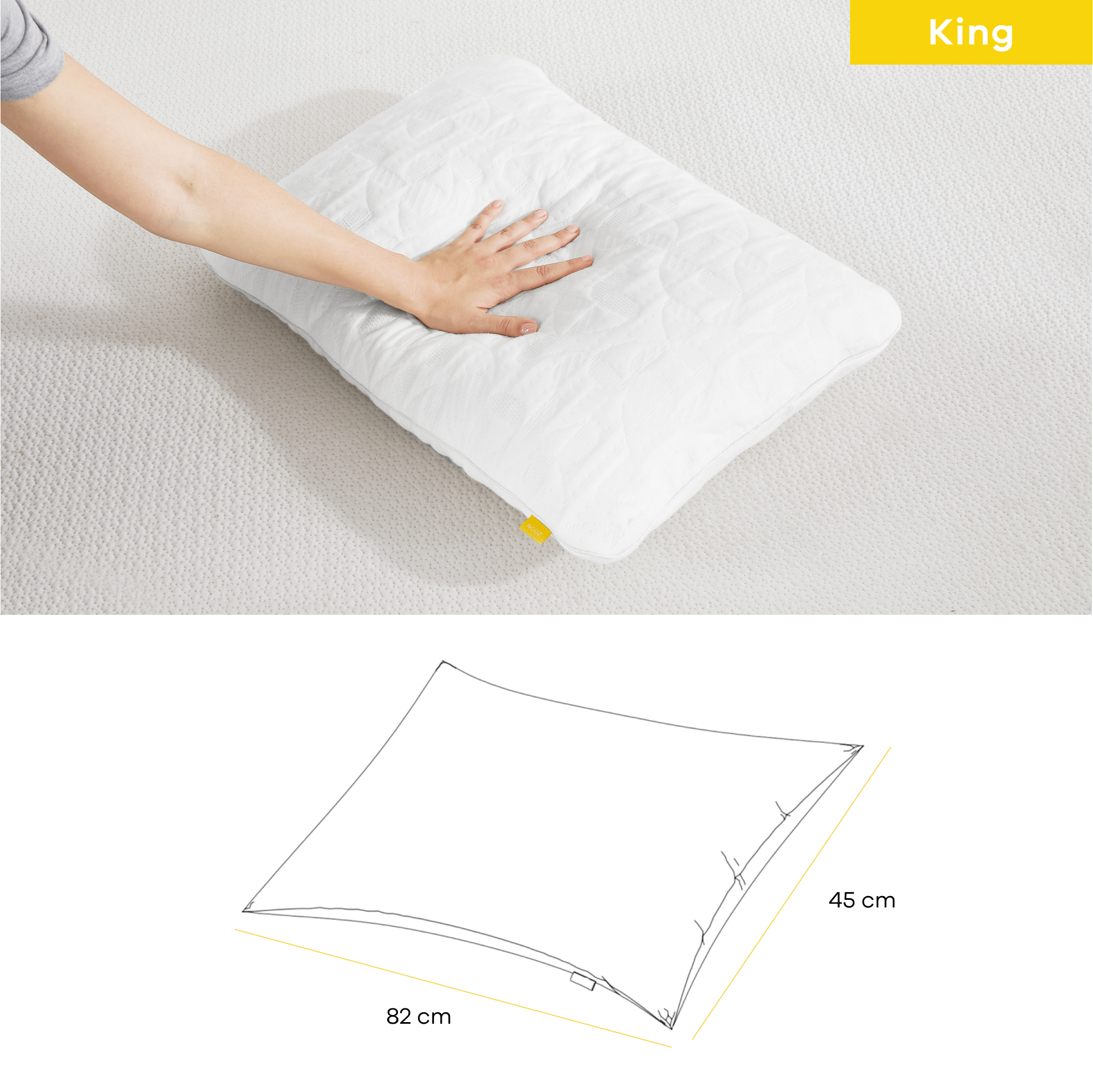 Foto 6 pulgar | Almohadas Nooz Memory Foam 2 Pack King color Blanco