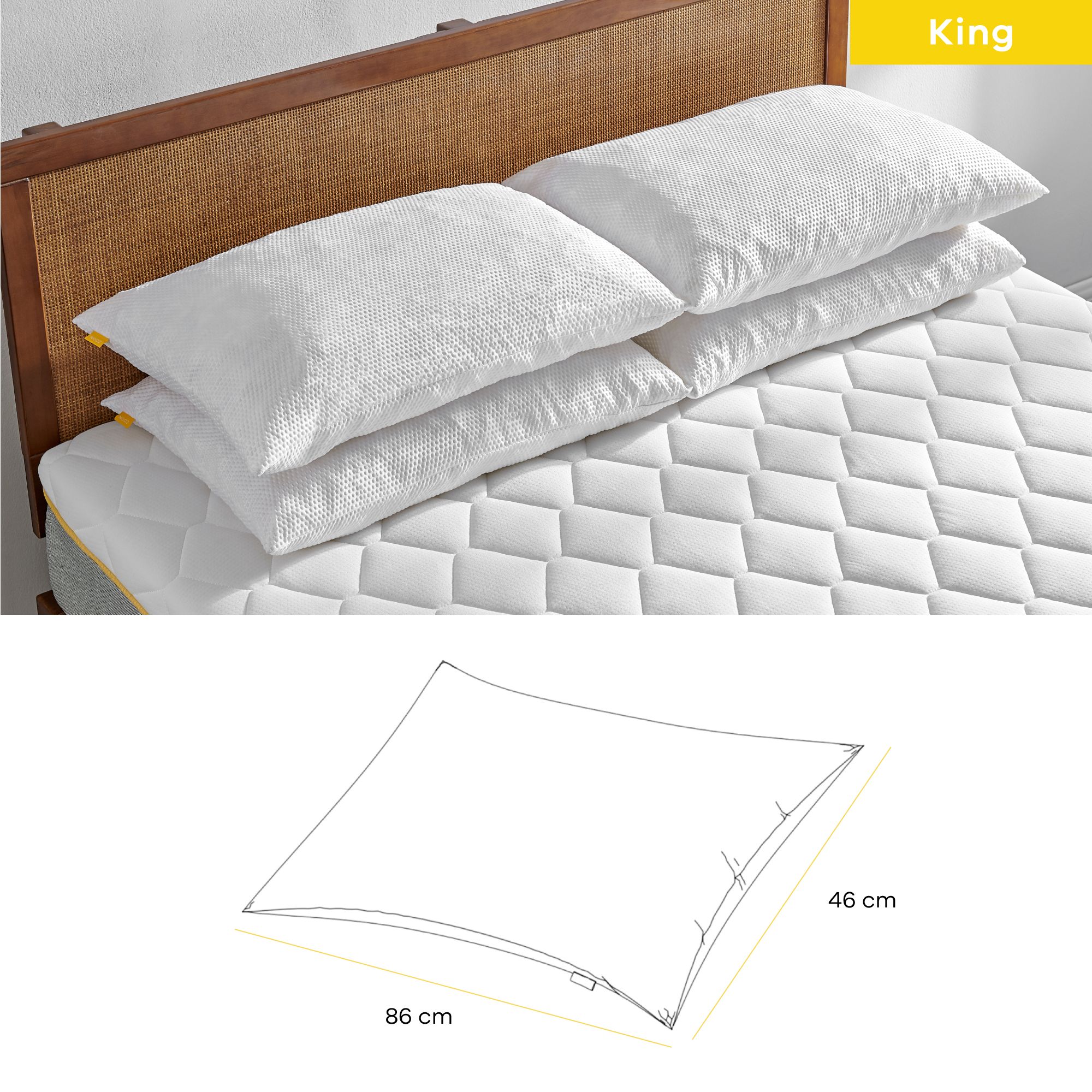 Foto 6 pulgar | Almohadas Nooz Essential De Microfibra 2 Pack King color Blanco