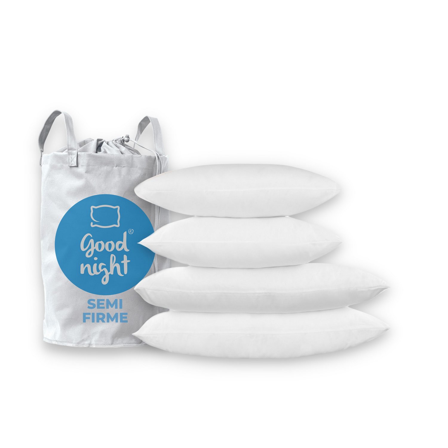 Almohadas Good Night Monarca Hotel Basic color blanco Semi-Firmes 2 Estándar y 2 King Size