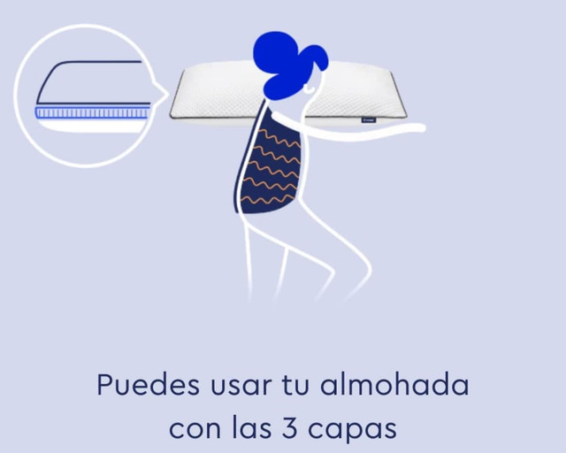 Foto 5 | Almohada Emma Memory Adapt color Blanco