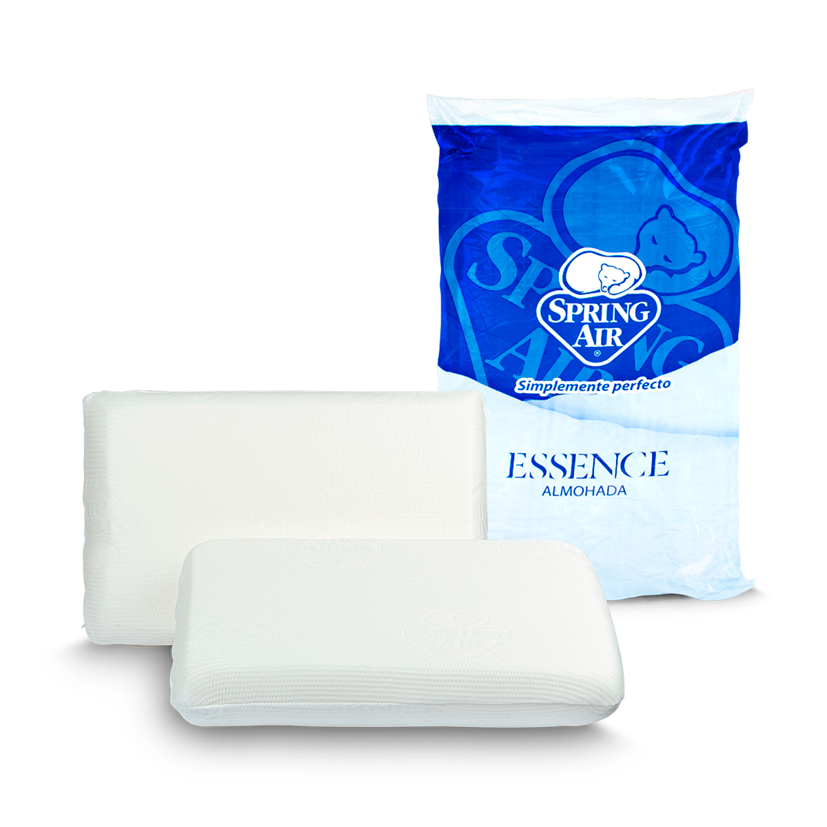 Almohada Spring Air Memory Foam Paquete Con 2 Piezas