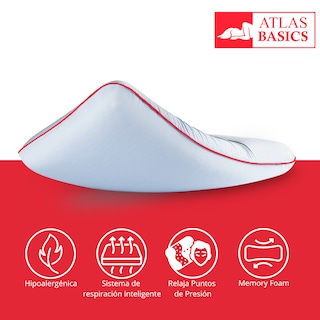 Foto 2 | Almohada Atlas Night Fresh con Espuma Termosensible 2 Piezas