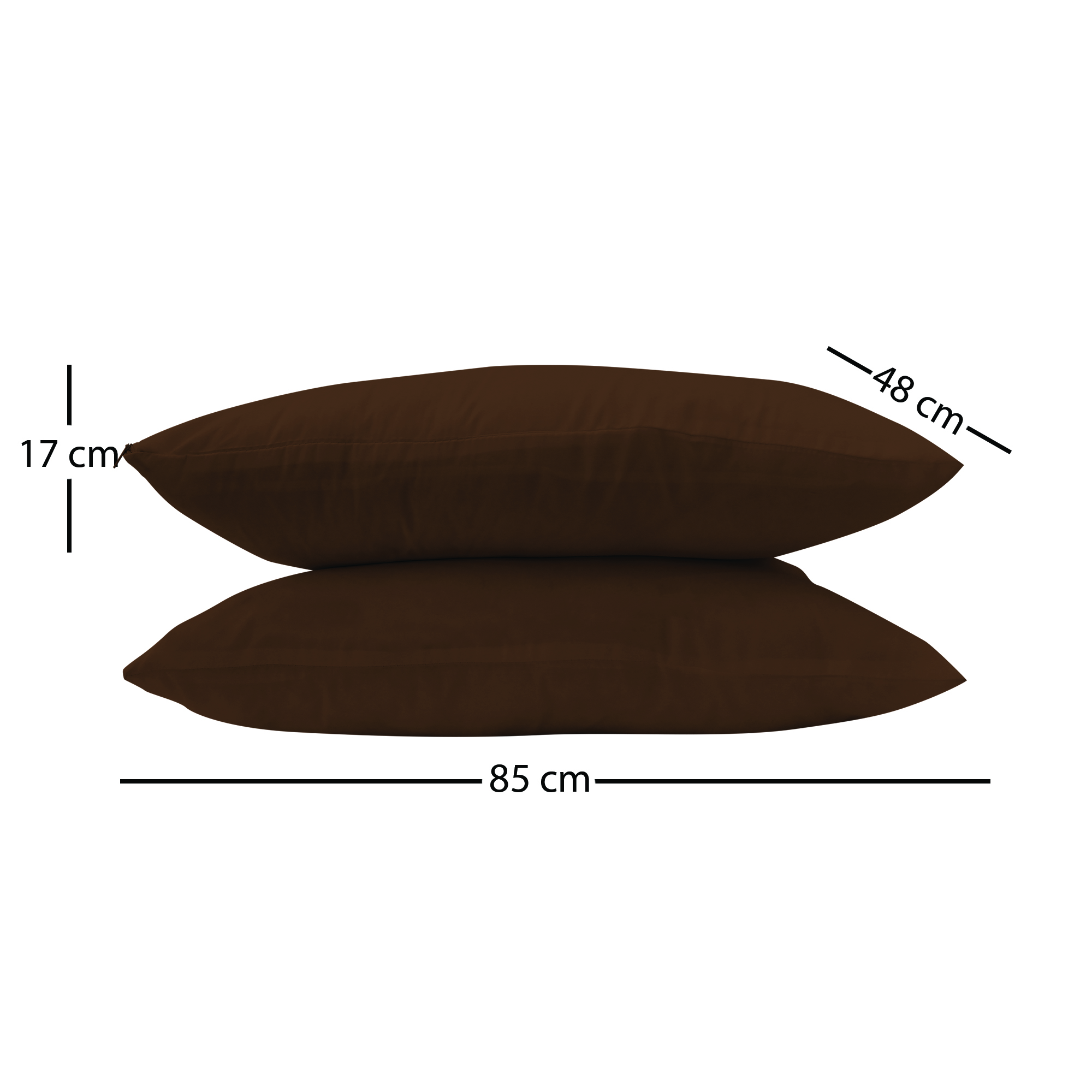Foto 3 pulgar | Almohada Tacto Seda Con Cierre Dúo Chocolate