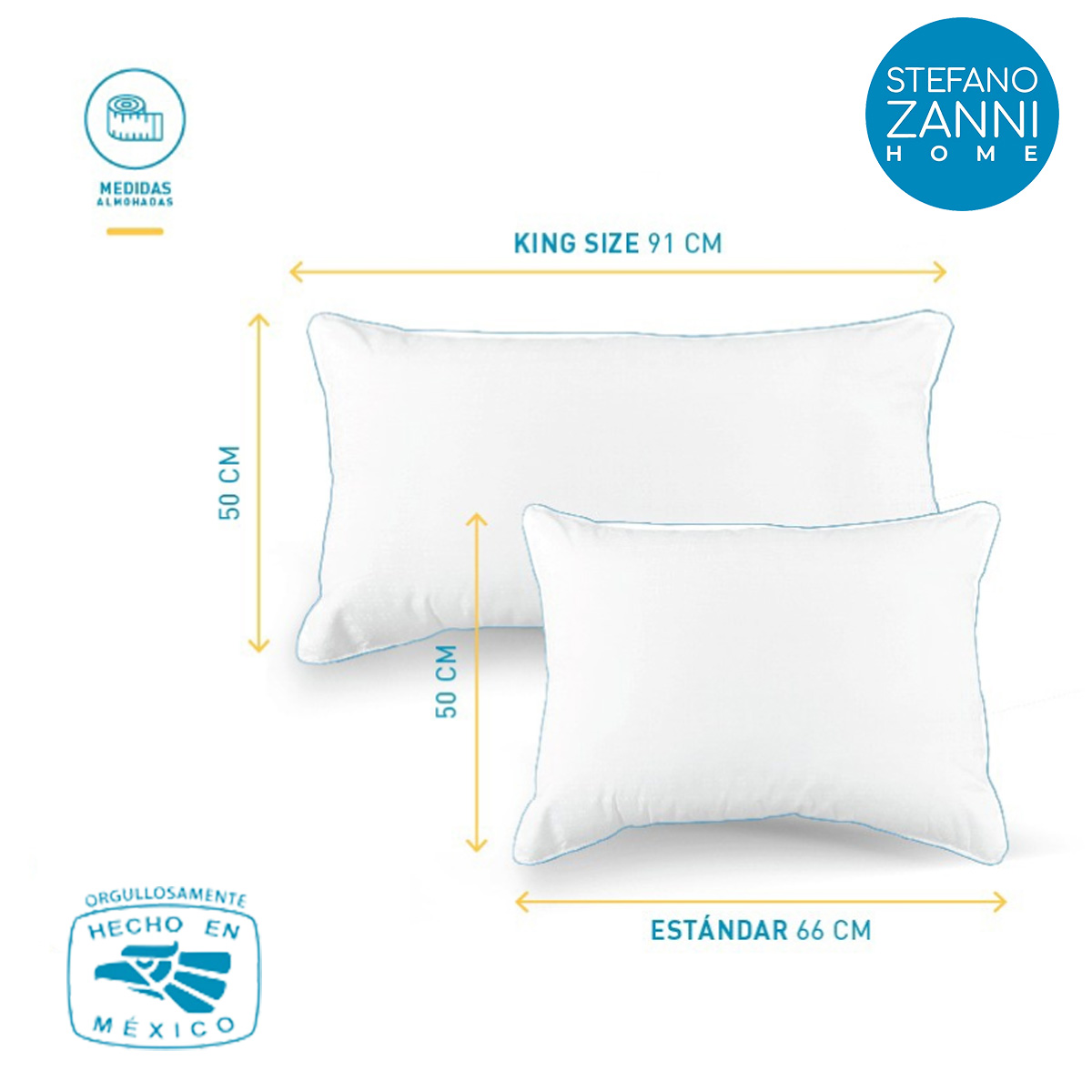 Foto 5 pulgar | Almohada Densidad Extra Firme Stefano Zanni color Blanco Estándar