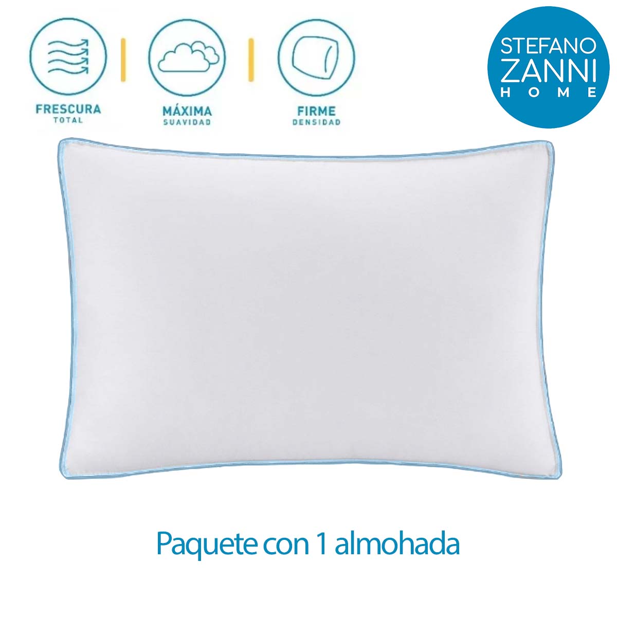 Foto 3 pulgar | Almohada Densidad Firme Stefano Zanni color Blanco Estándar