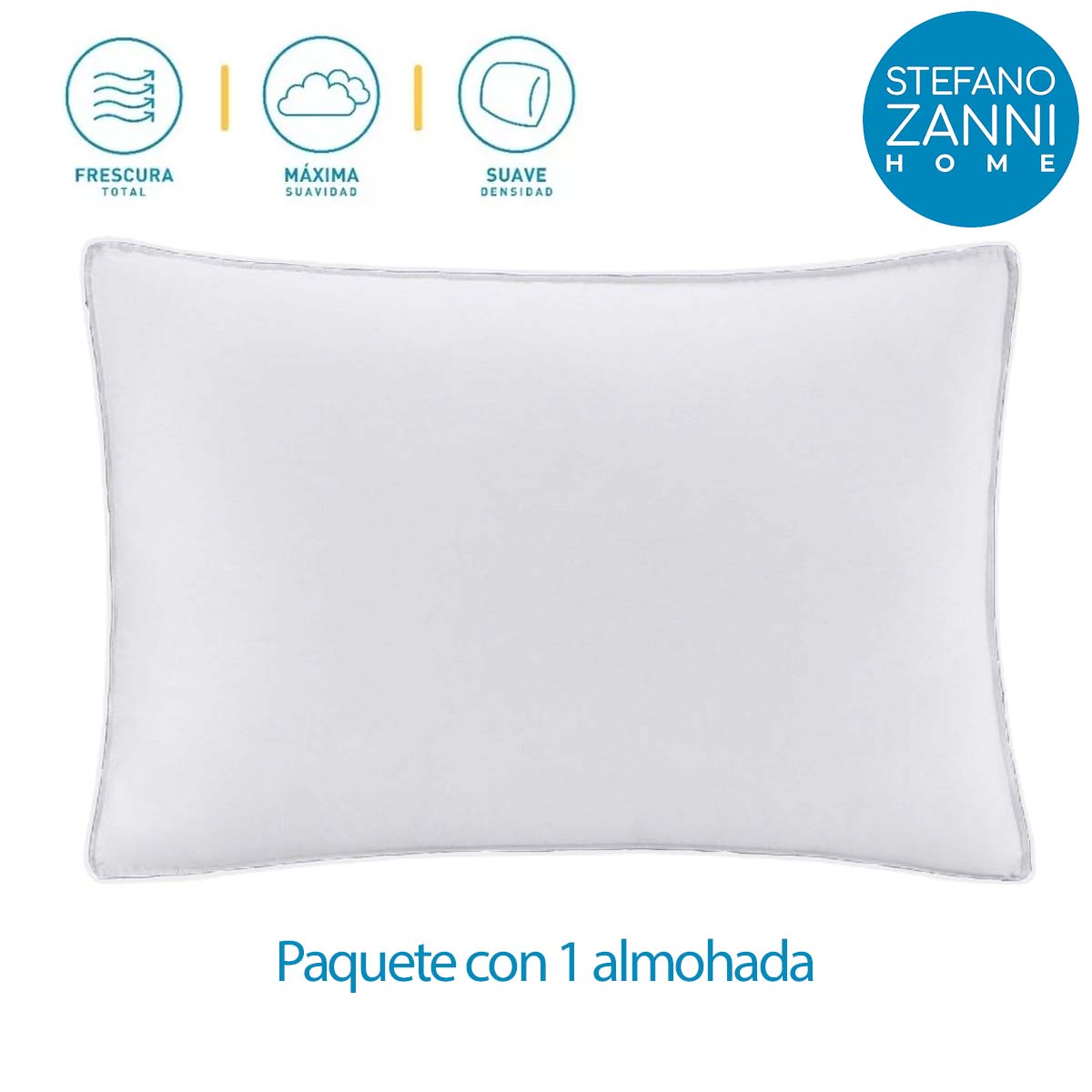 Foto 3 pulgar | Almohada Densidad Suave Stefano Zanni color Blanco Estándar