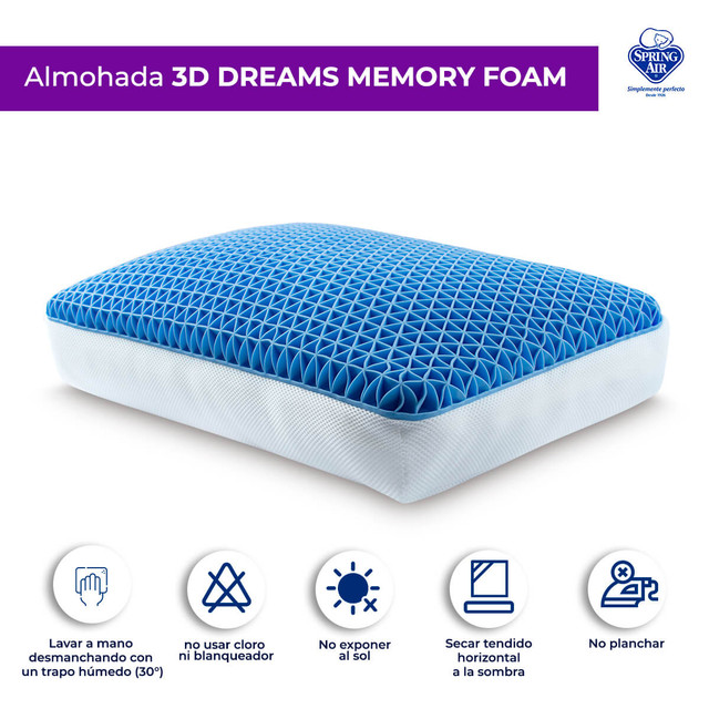 Foto 5 pulgar | Almohada Spring Air 3dreams de Memory Foam Multicolor