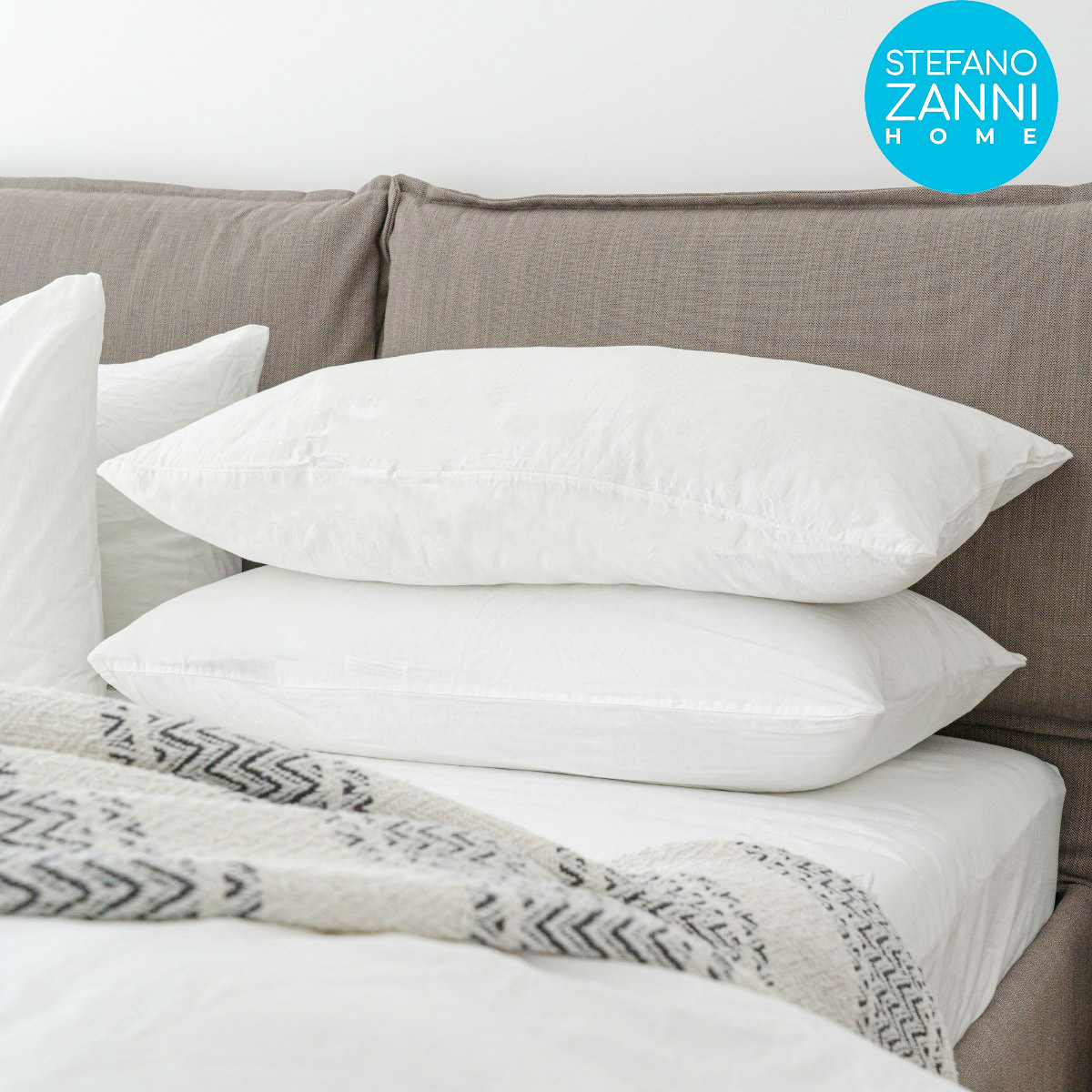 Foto 4 pulgar | Almohadas Stefano Zanni Home 2Pack color Blanco 2 Piezas