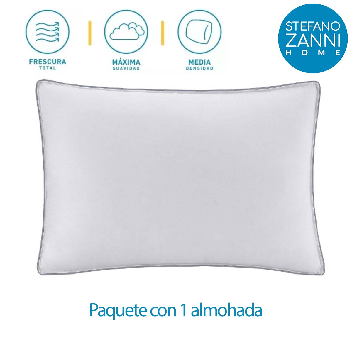 Foto 3 pulgar | Almohada Stefano Zanni Home color Blanco