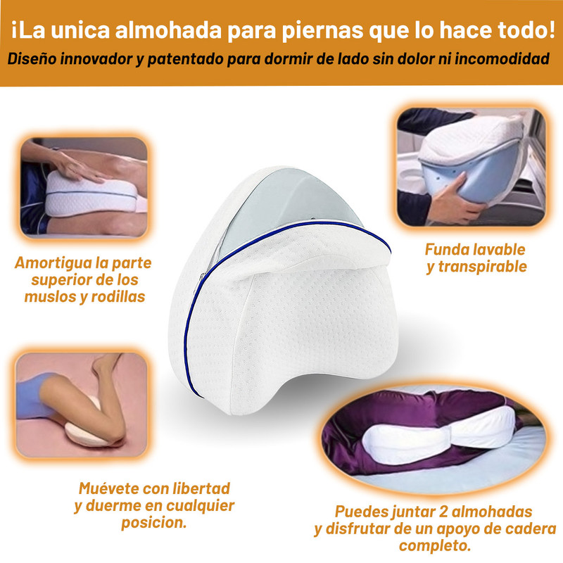 Foto 4 pulgar | Almohada Ortopédica para Piernas Archy 11141 color Blanco