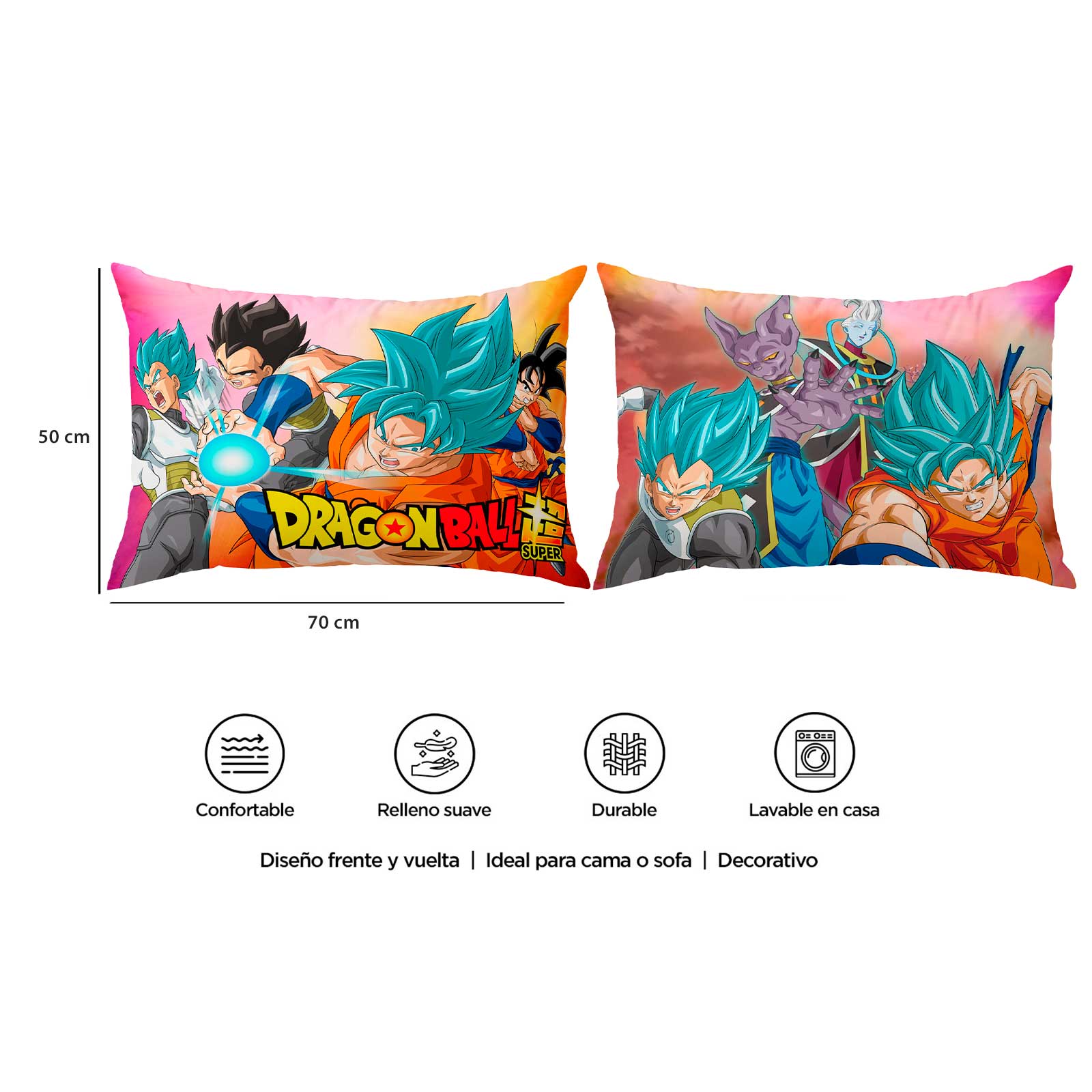 Foto 5 pulgar | Almohada Providencia Dragon Ball Super 70 x 50 cm