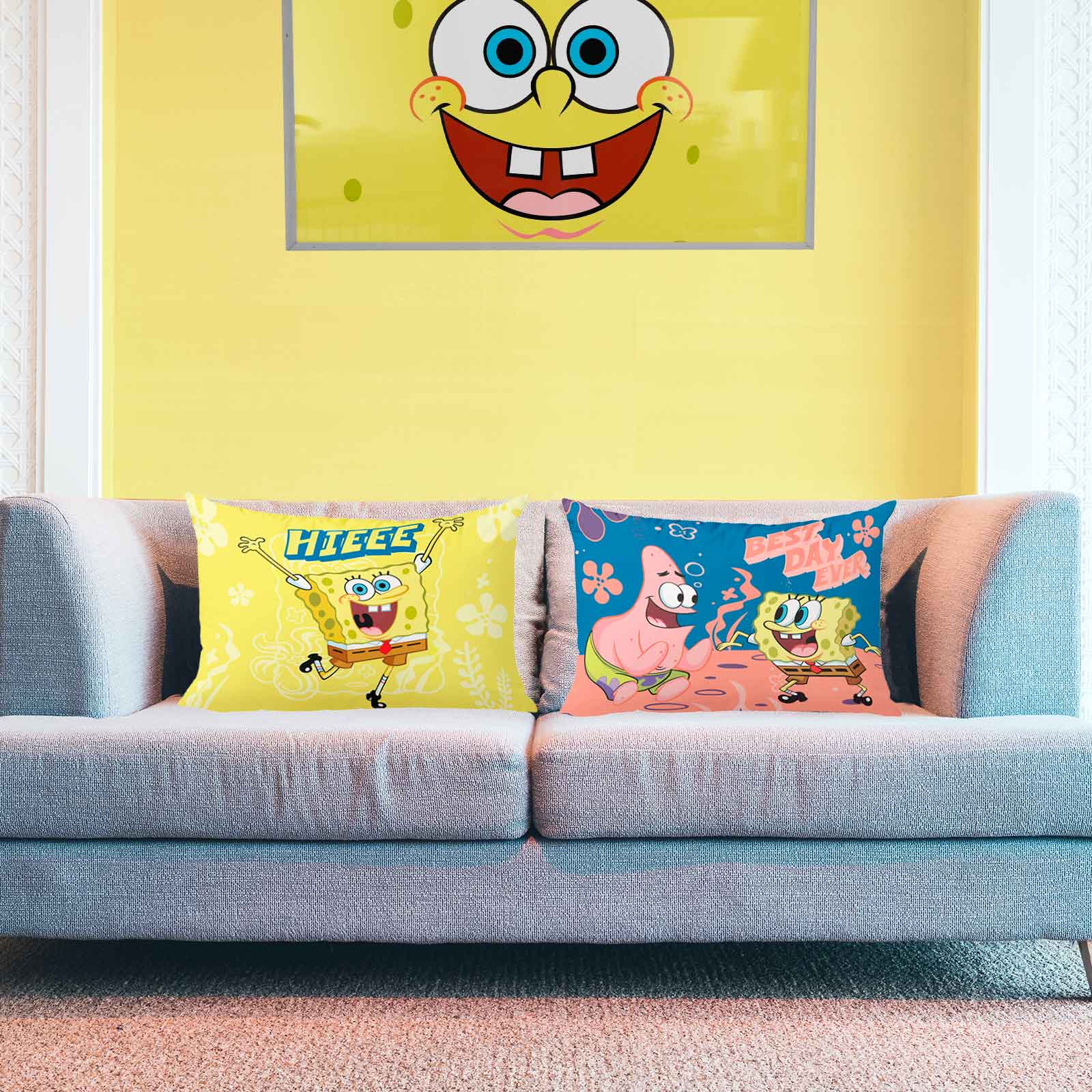 Foto 4 pulgar | Almohada Providencia Bob Esponja 70 x 50 cm