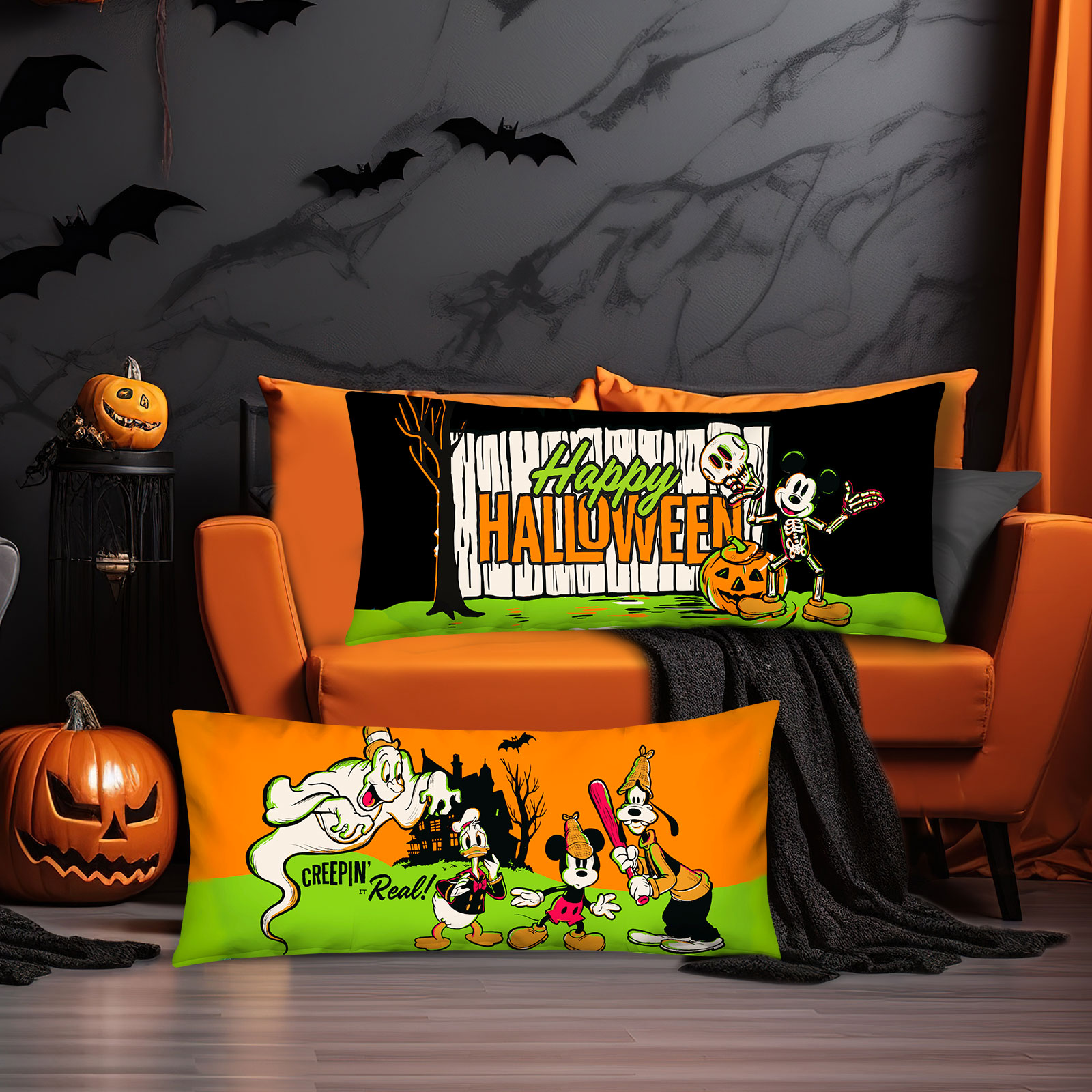 Foto 4 pulgar | Almohada Super Jumbo Mickey And Friends Halloween