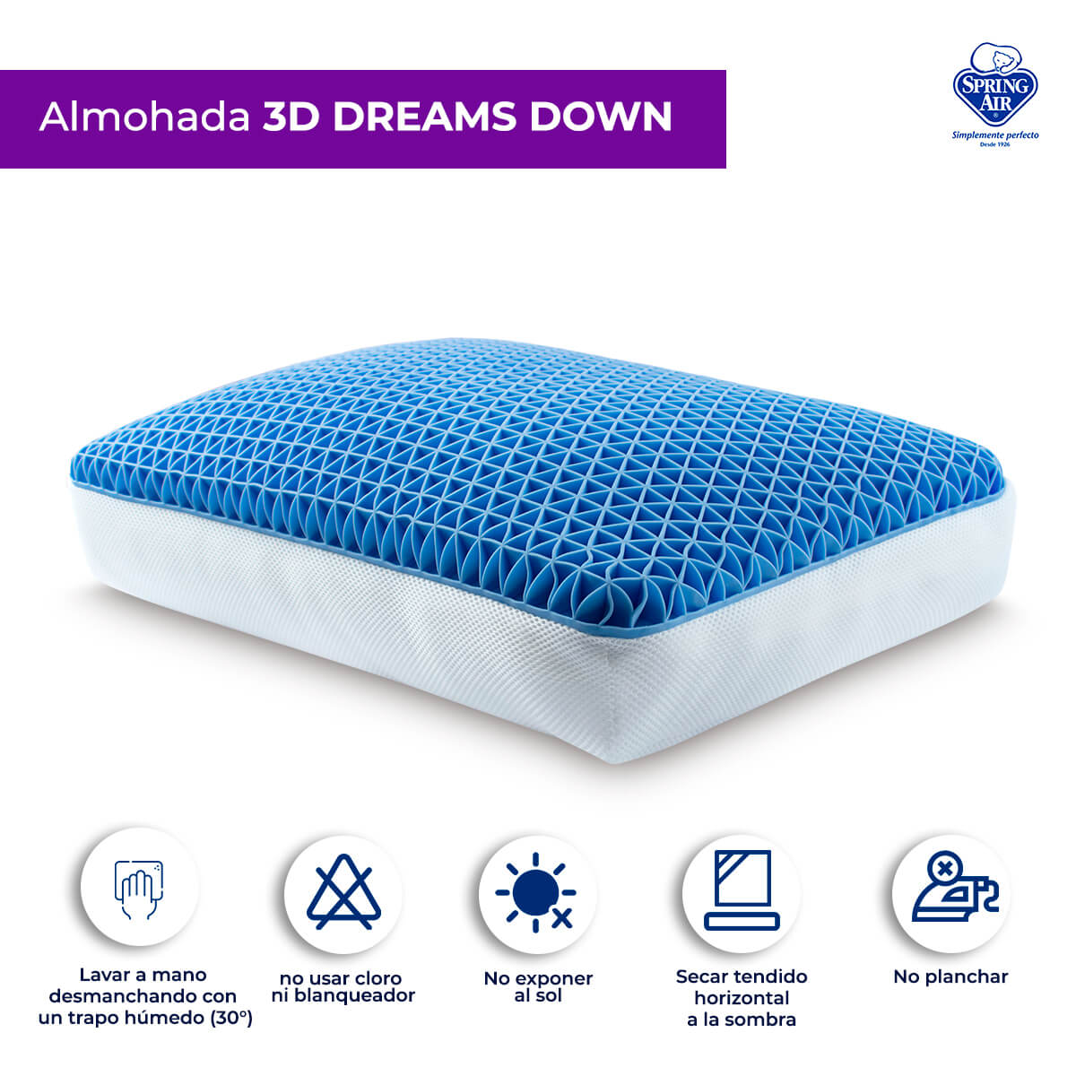 Foto 5 pulgar | Almohada 3dreams Down Std