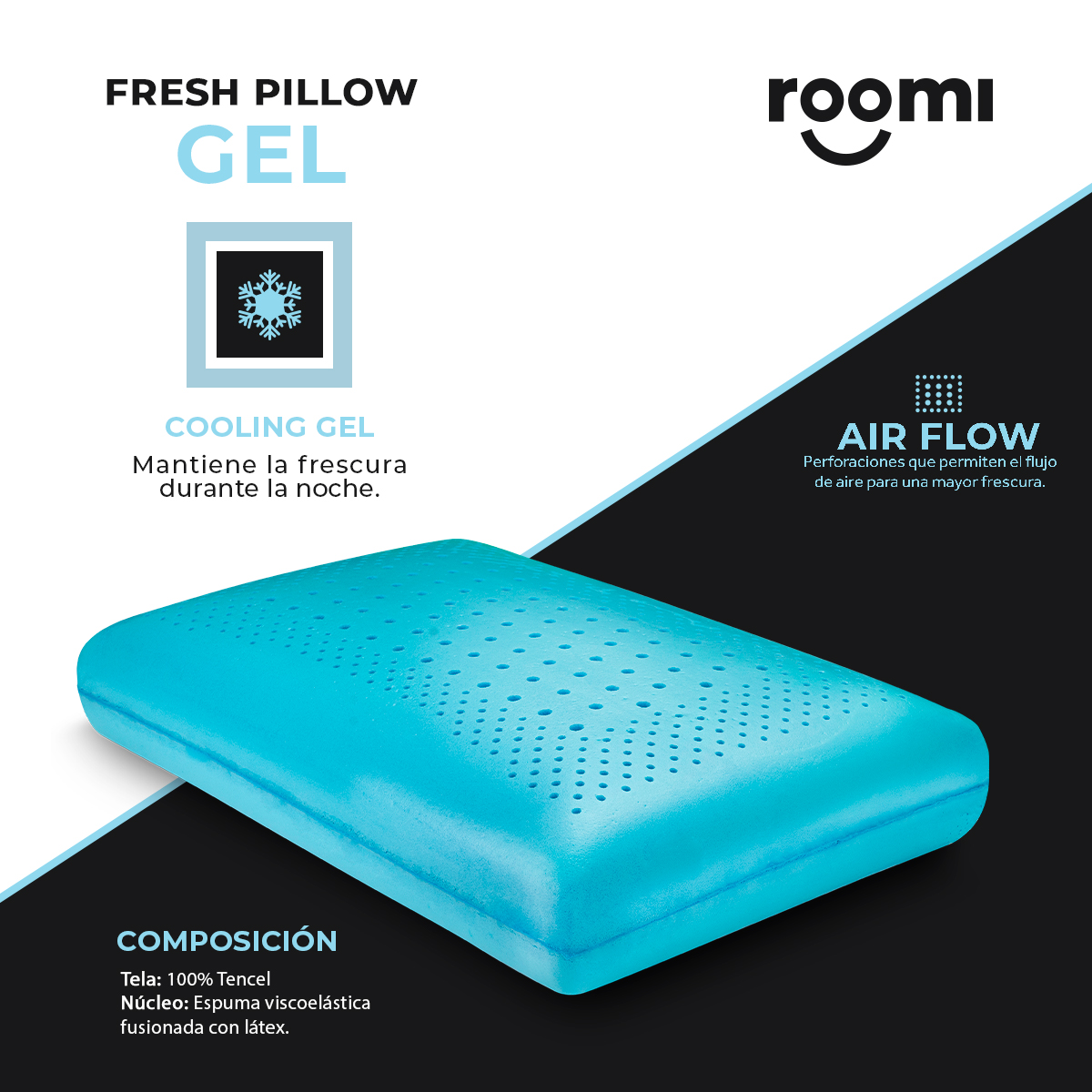 Foto 2 | Almohada Roomi de Gel Standard Memory Foam