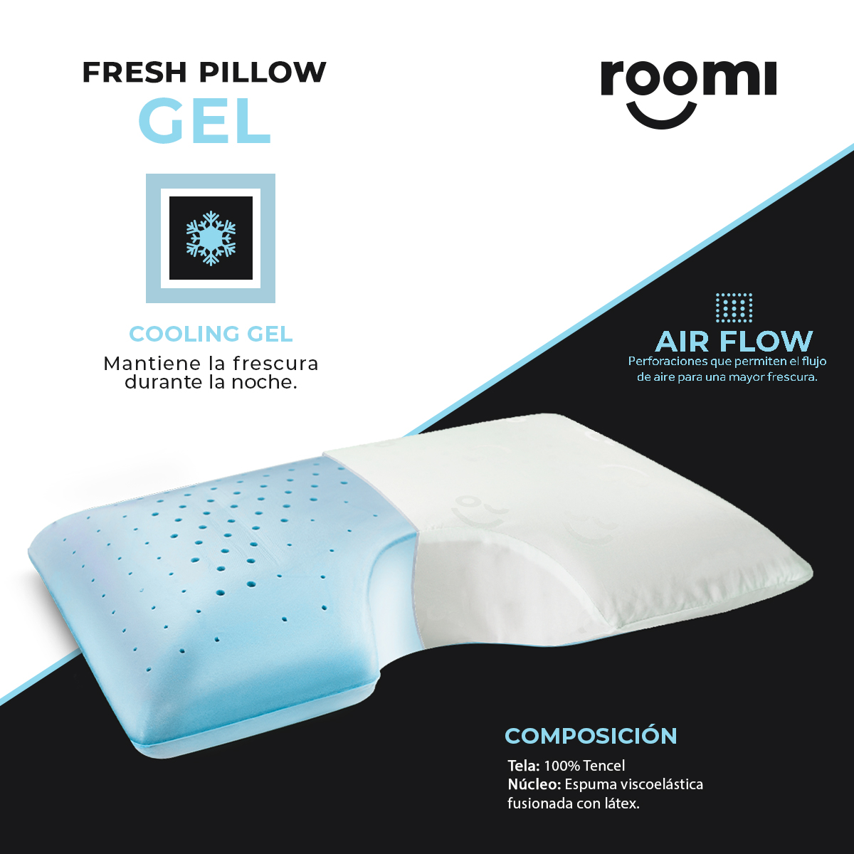 Foto 2 | Almohada Roomi de Gel Shoulder Memory Foam