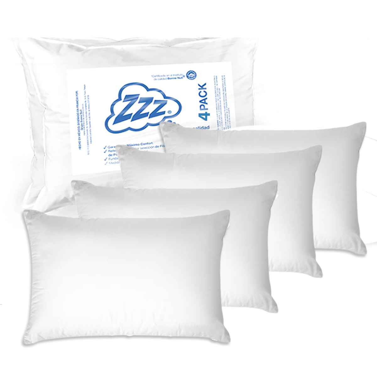 Almohadas Stefano Zanni Home Blancas 4 Piezas