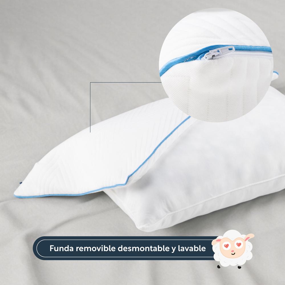 Foto 6 pulgar | Almohada Memory Foam 2 Pzas Queen Colordreams