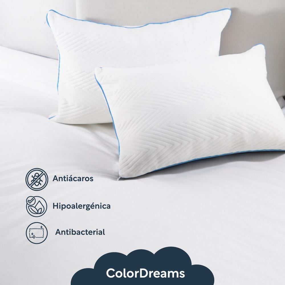 Foto 7 pulgar | Almohada Memory Foam 2 Pzas Queen Colordreams