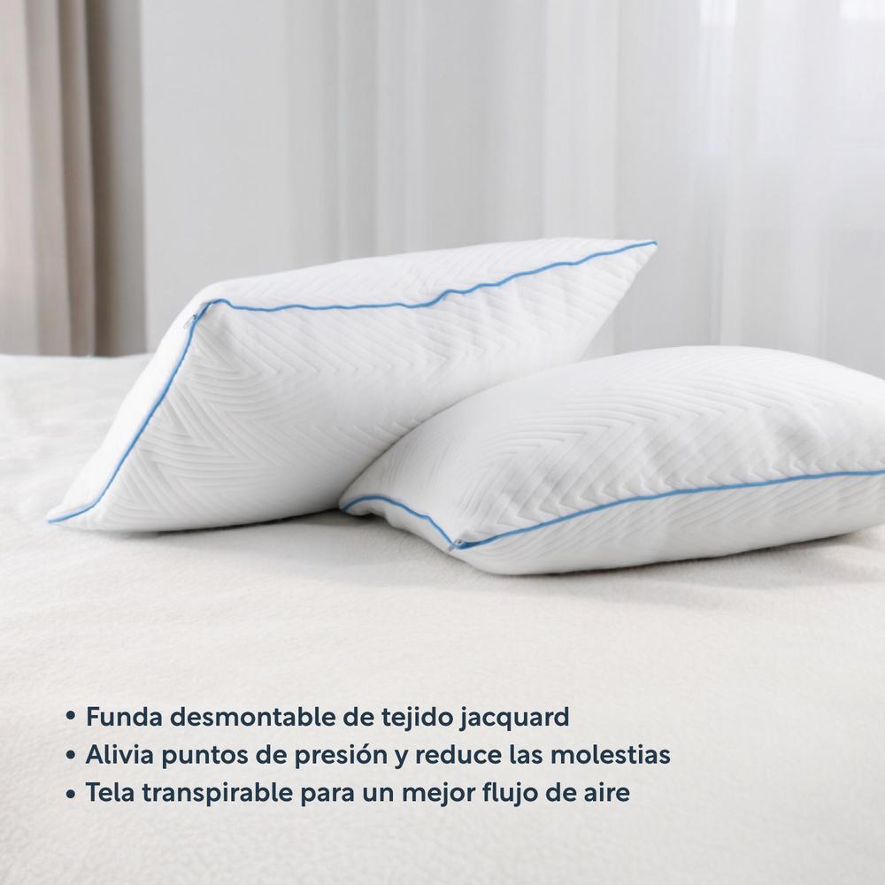 Foto 8 pulgar | Almohada Memory Foam 2 Pzas Queen Colordreams