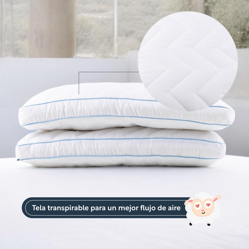 Foto 5 | Almohada Memory 2 Pzas Estándar Hipoalergénicas Colordreams