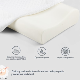 Foto 2 | Almohada Ortopédica Cervical Memory Foam Viscoelástica Suave