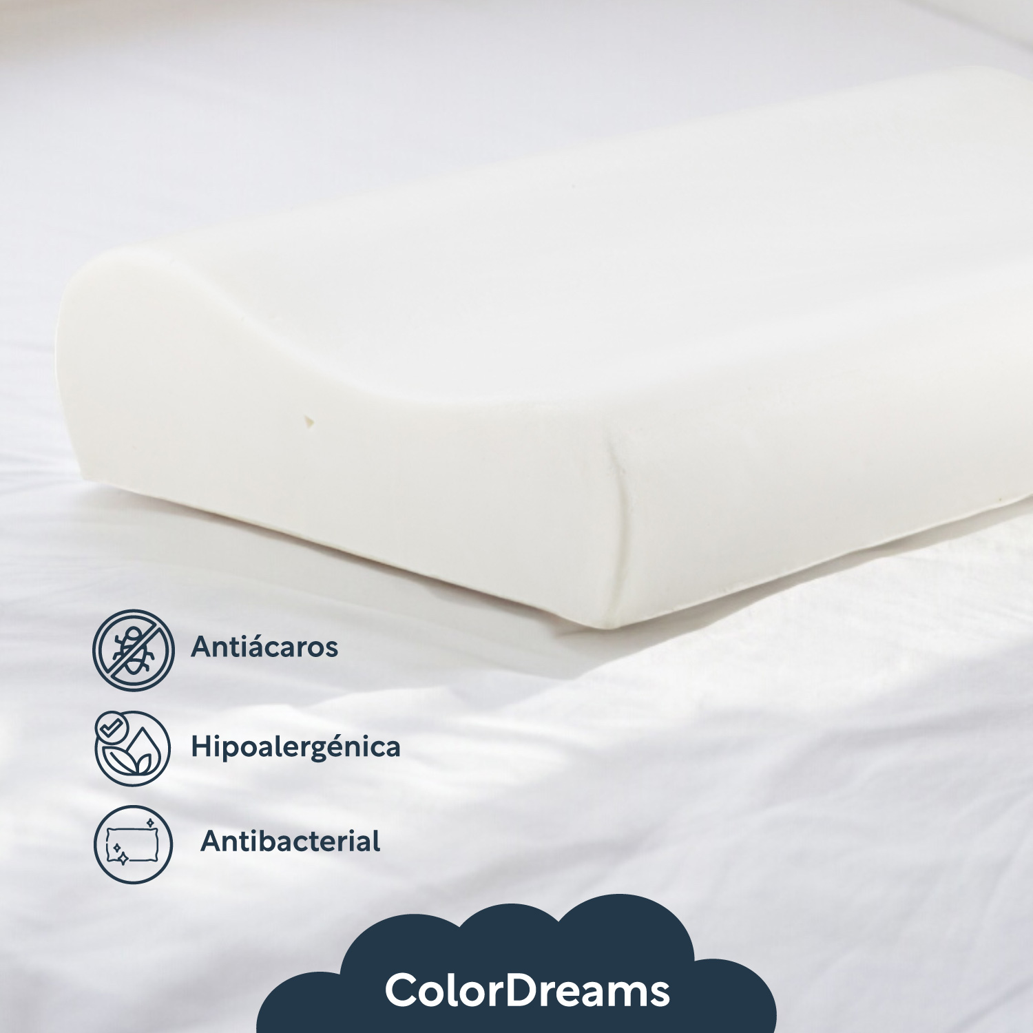 Foto 6 | Almohada Ortopédica Cervical Memory Foam Viscoelástica Suave