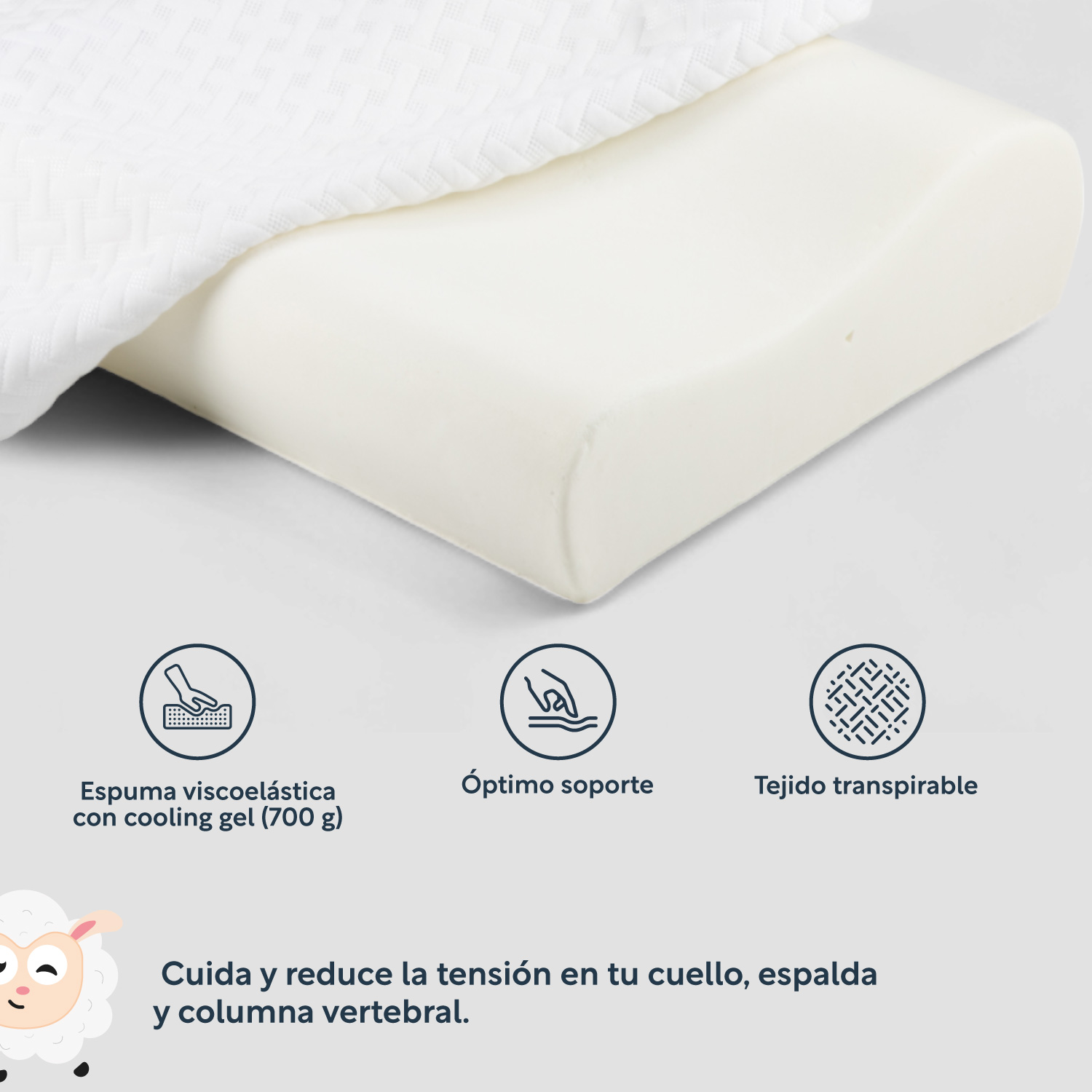 Foto 2 | Almohada Ortopédica Cervical Memory Foam Viscoelástica King