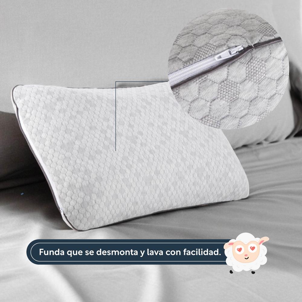 Foto 5 | Almohada Queen Memory Foam Graphite Carbón Viscoelástica