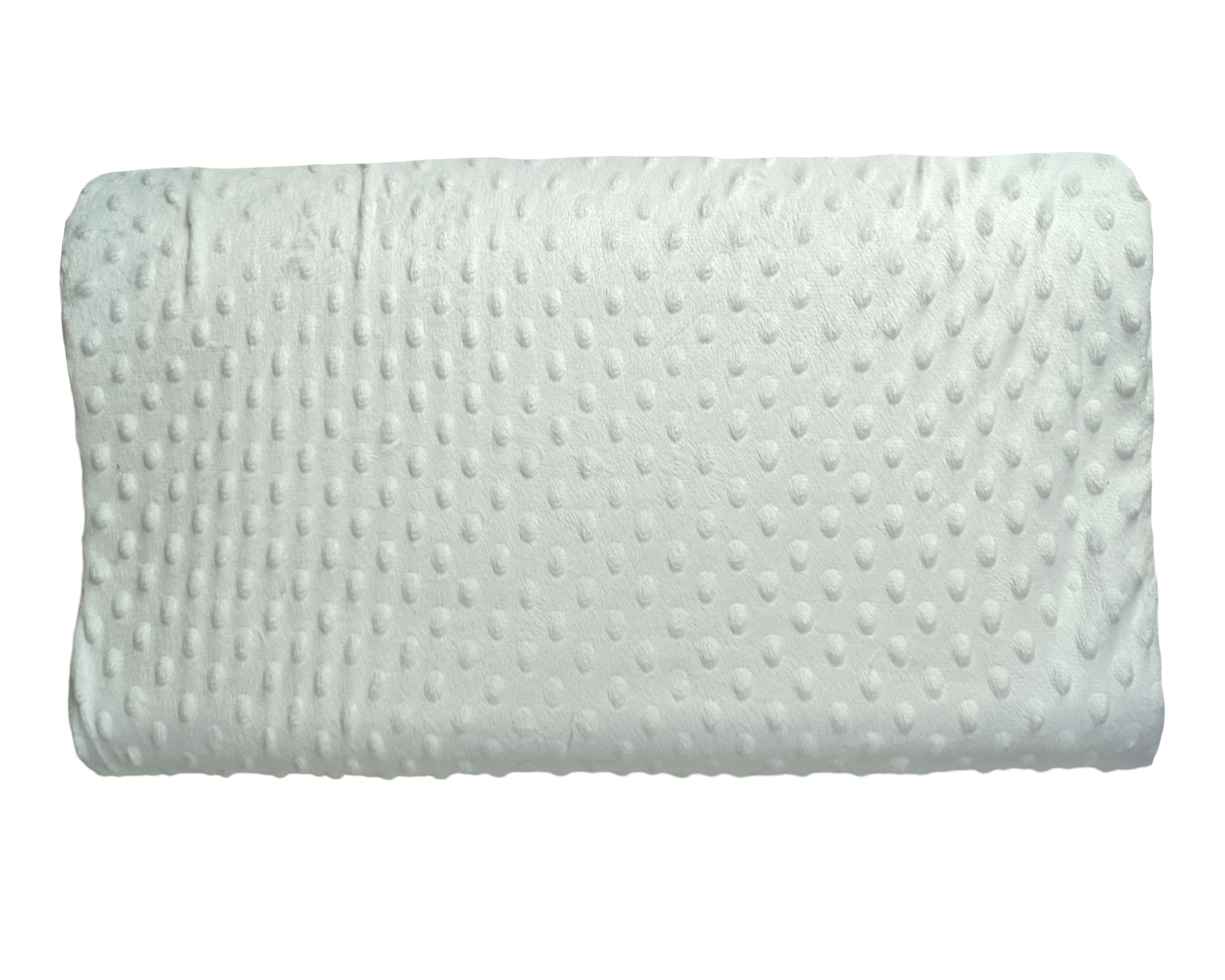 Almohada Cervical Para Descanso Lunics   Tela Minky Color Blanco