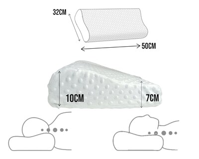 Foto 5 | Almohada Cervical Para Descanso Lunics Tela Minky Color Blanco