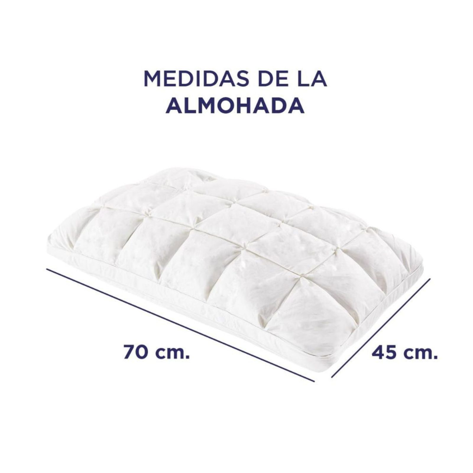 Foto 6 | 2 Pack Almohada Matrimonial Pluma De Ganso Hokins Hipoalergénicas Y Suaves Al Tacto