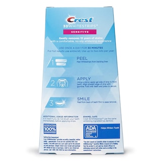 Foto 2 | Kit De Tiras Blanqueadoras De Dientes Crest 3d Whitestrips Sensitive - Venta Internacional.