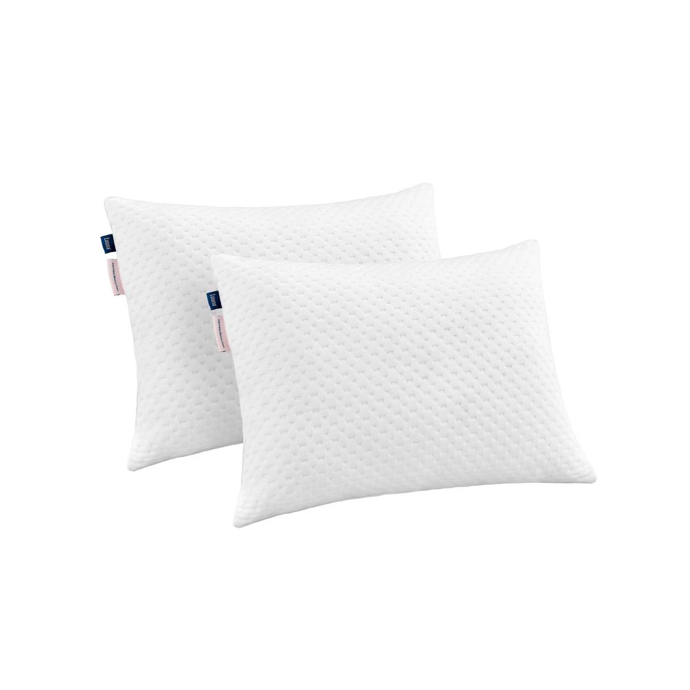 Luuna Almohada Ajustable Suave Con Espuma De Memoria, 2 Pack, Tamaño King Size 88 X 46 Cm, Relleno 1