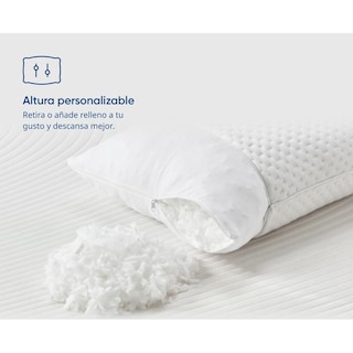Foto 3 | Almohada Ajustable Suave Luuna 2 Pack Relleno 100% Memory Foam Triturado Ajustable Funda Lavable
